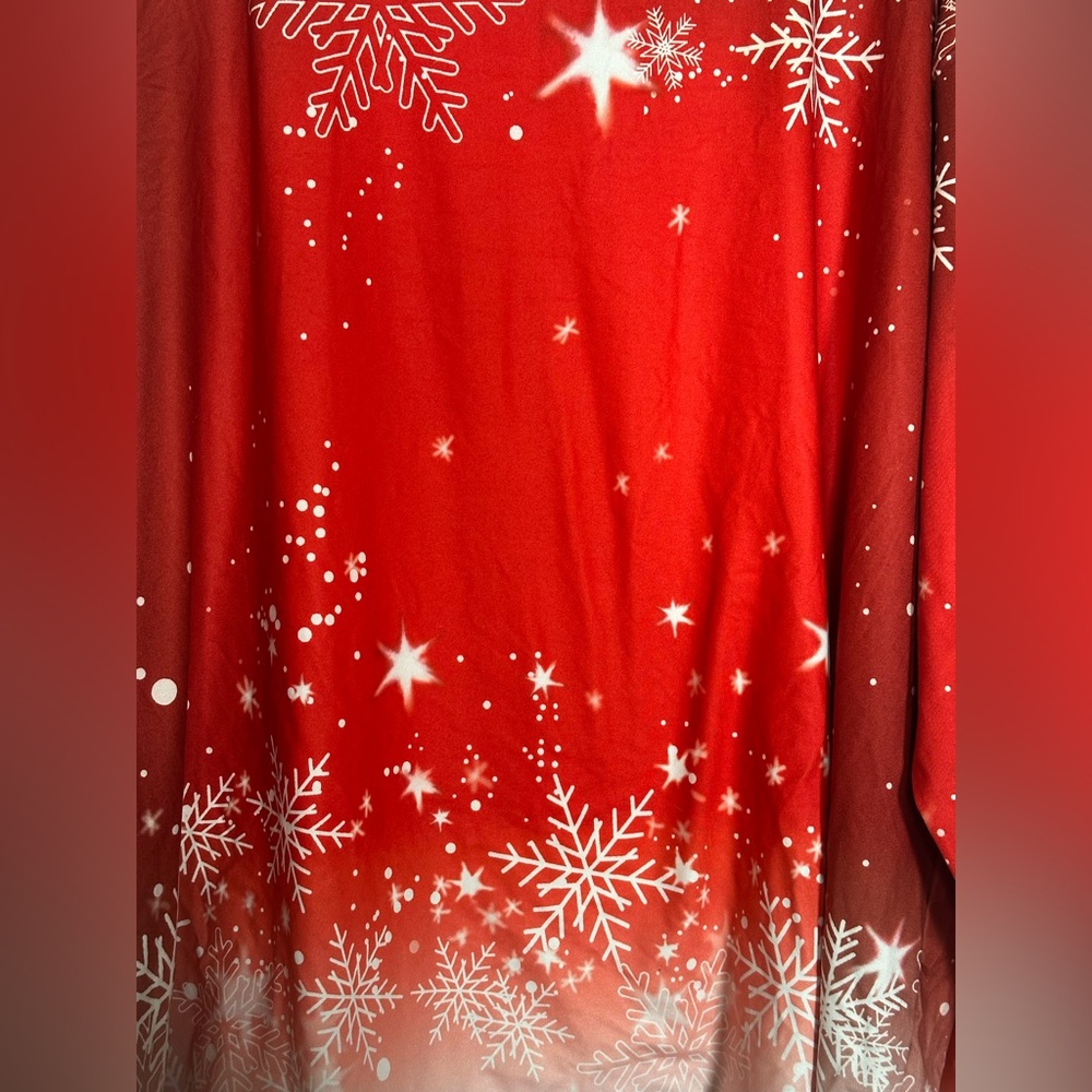 SHEIN Curve Red Snowman Christmas Top 1XL Long Sleeve Holiday Graphic Shirt - Picture 6 of 8